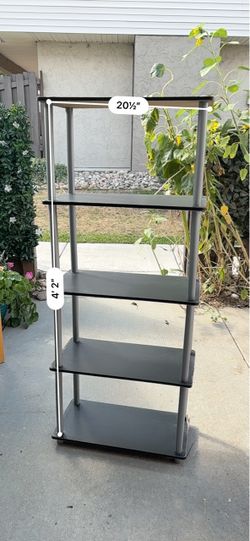 5-Tier Black Shelving Unit