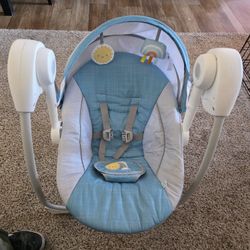 Columpio De Baby  Color Azul Y Gris