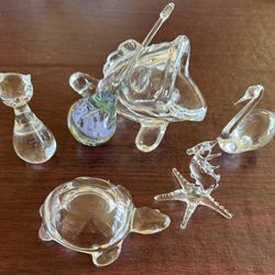 Vintage Blown Glass Figurines -6 For $10