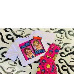 2 pieces Girls outfit made in Turkey size 4,6,10 years