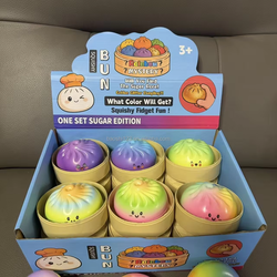 Rainbow Steamed Bun Squishy with Steamer