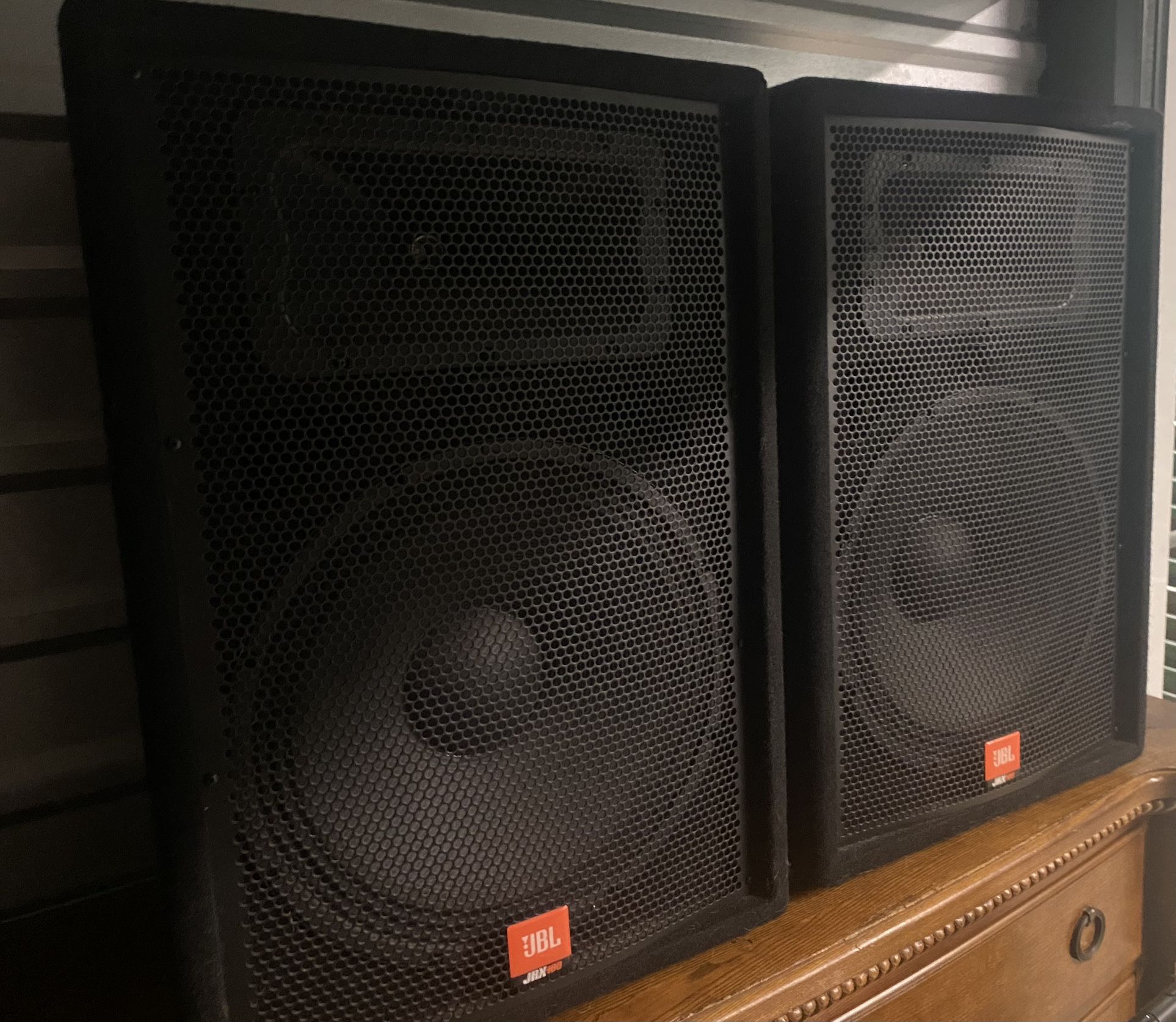 JBL JRX100 Speakers With QSC GX3 Power Amplifier