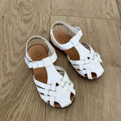 Toddler girl white sandals
