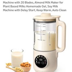 50oz Nut Milk Maker, 10-in-1 Automatic Nut Milk Machine with 20 Blades, Almond Milk Maker for Plant Based Milks Homemade Oat, Soy Milk Machine with De