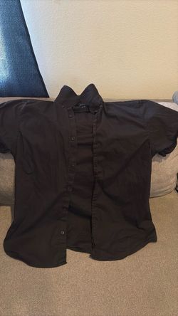 Guess Men’s Black Short Sleeve Button-Down Shirt