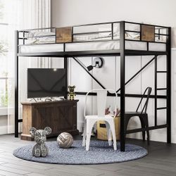 Twin loft Bed (W/MATTRESS)
