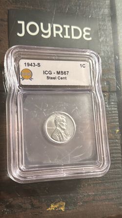 1943-S Lincoln Steel Cent ICG MS67