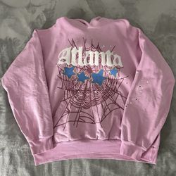 Pink Atlanta Sp5der Hoodie Brand New Size Medium 