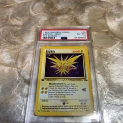 1999 Pokemon Zapdos 1st Edition PSA 6