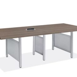 ULINE Conference Table - Powered, 96”x48”, Gray