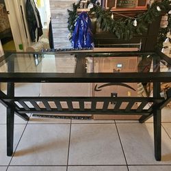 Glass Top Desk/sofa Table 