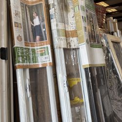 Weather Star 72 in. × 96 in. Brisa Black Tall Double Retractable Screen Door Kit Store SKU# 1005-902-846