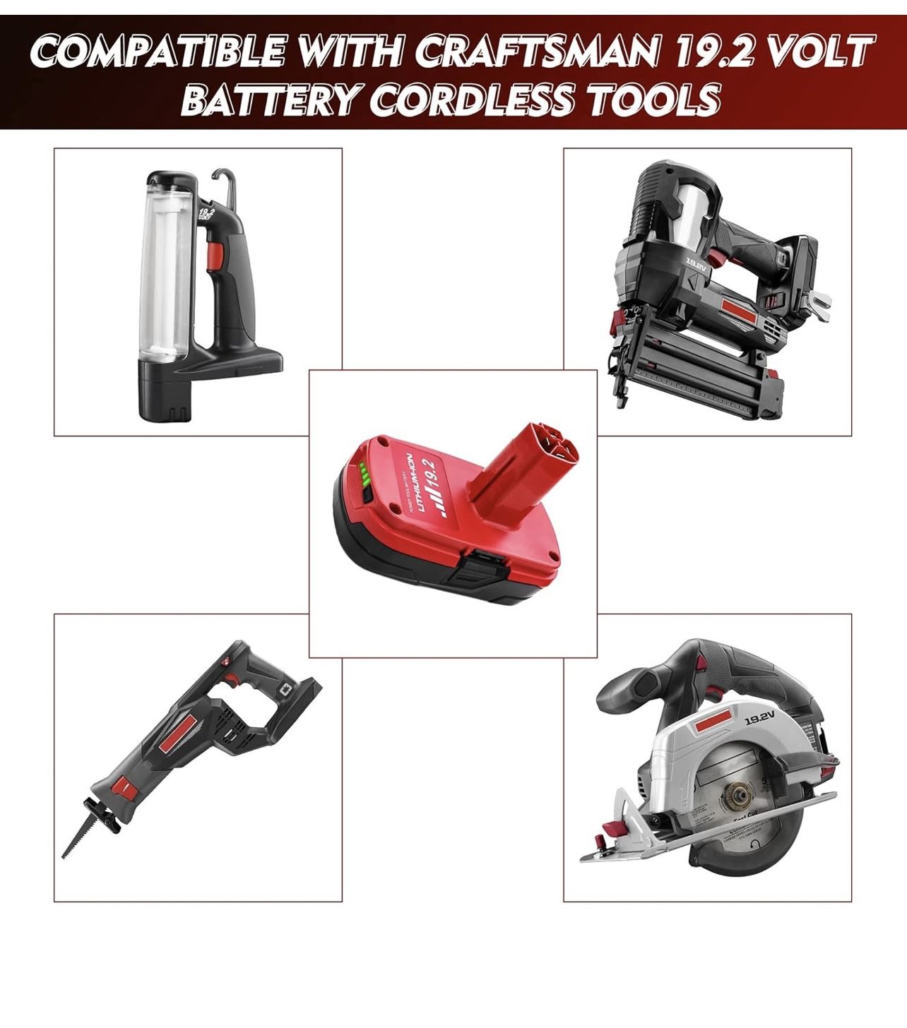19.2V C3 3.0Ah / 2.0AH Replacement Battery And Charger for Craftsman Power tool