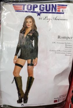 Size: Large, Leg Avenue Top Gun Romper costume