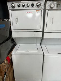 Double stacked washer dryer towers. Many available