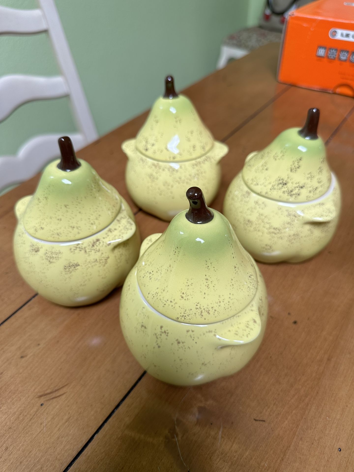 12oz Le Creuset Petite Pear Individual Stoneware Casserole Cocotte