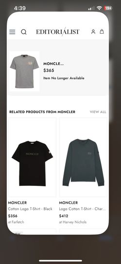 moncler manica corta t shirt