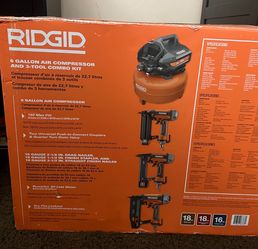 RIDGID Air compressor and 3 tool combo kit