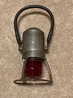 Vintage Star Headlight & Lantern Co. Railroad Warning Lantern - Red Lens