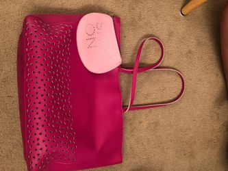 Bath and body works pink tote bag with coin purse