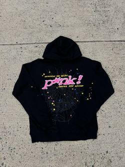 Spider PINK ! Black Hoodie ( ALL SIZES UP )