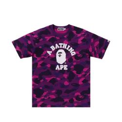 Bape Purple Camo College Tee 