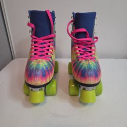 women's Yoki Fashion Archie-15 Tie Dye Roller Skates size 9