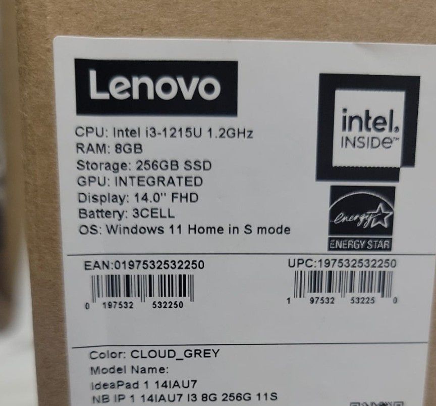 Laptop Lenovo Ideapad 1  ( 14IAU7)