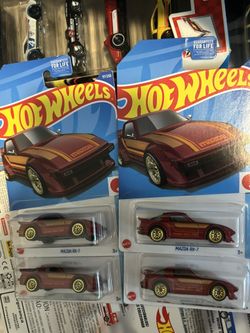 Hot Wheels 2022 Red Mazda RX-7 #97, Hot Wheels J-Imports 1/10