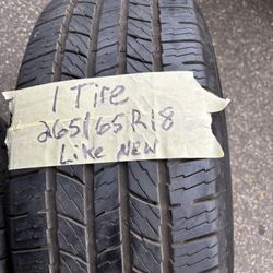 1 tire like new 265/65r18 eldorado $45