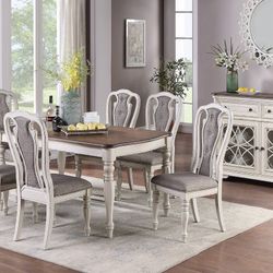 White And Gray Dining Table Set 
