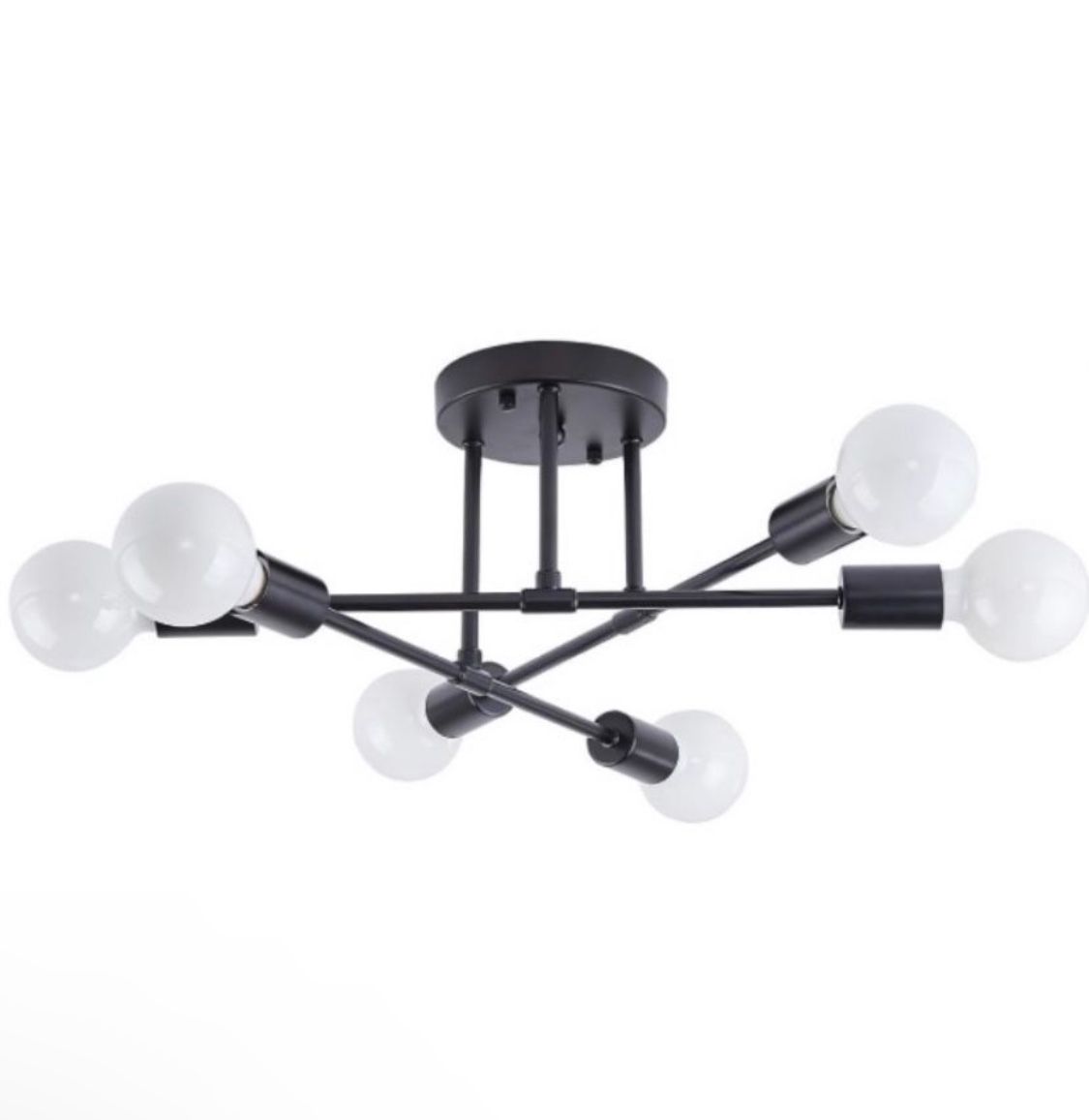 Modern Sputnik Chandelier, 6-Light Ceiling Light,