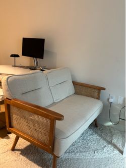 [🔥Urgent Sale] Modern Cane Accent Loveseat