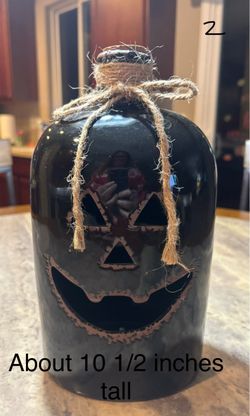 Jack-O-Lantern Cork Bottle Halloween Decoration