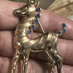 1940’s STERLING PONY BROOCH Antique RARE Find