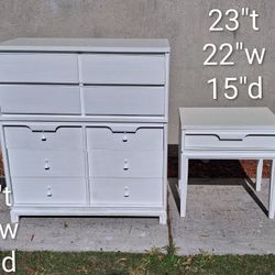 Solid Wood White Dresser Set