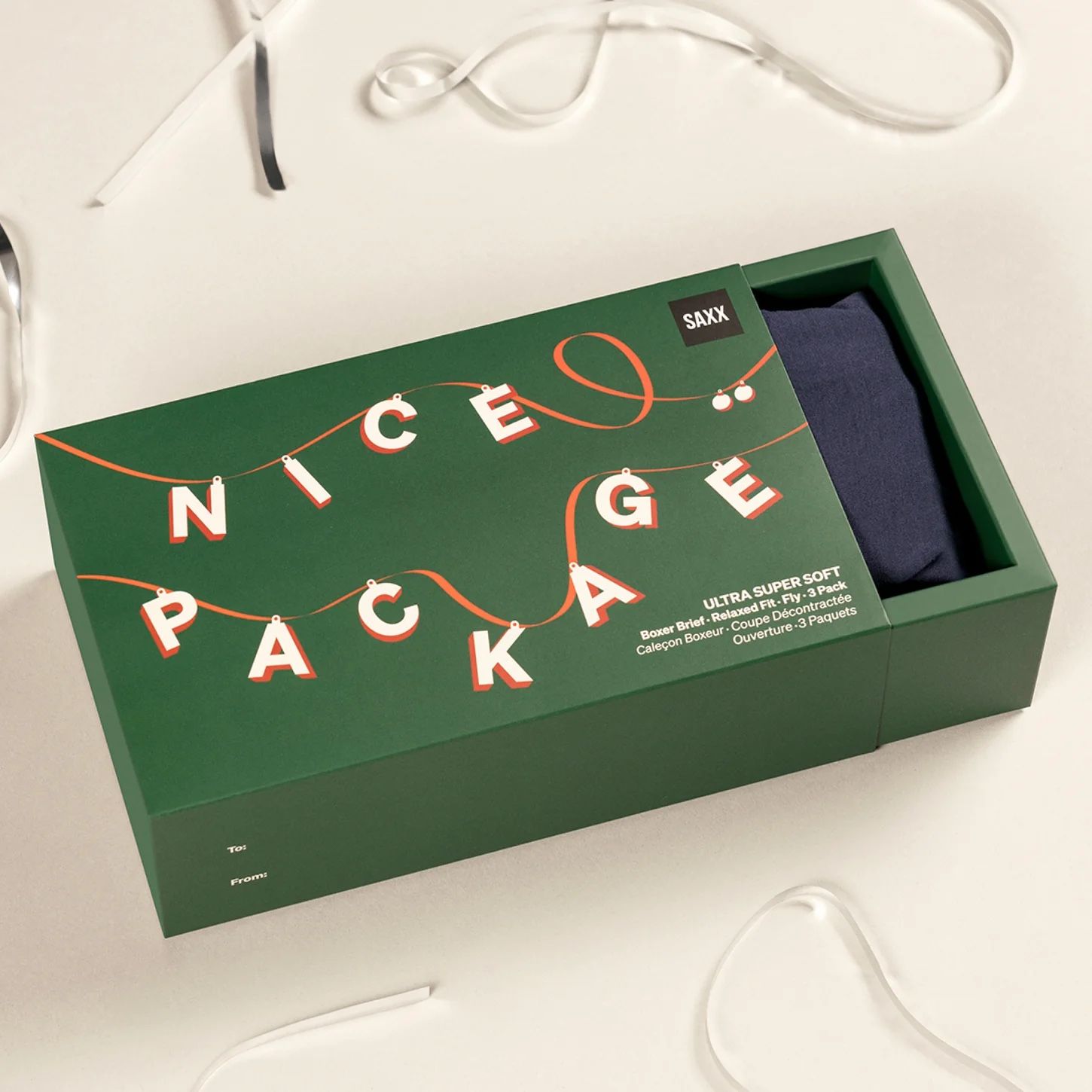 **SAXX Ultra Super Soft 5" Inseam Boxer Briefs 3-Pack Gift Set BRAND NEW