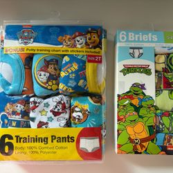 2T boys underwear Paw Patrol Ninja Turtles