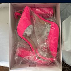 Bright Hot Pink Heels 