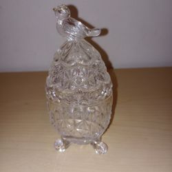 Crystal Egg With Bird Top 