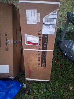 Projector and screen for sale.