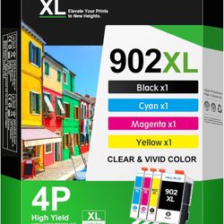 Compatible Ink Cartridges Replacement for HP 902XL Ink Cartridges Combo Pack to use with OfficeJet Pro 6 6 6 6962 Printers (90