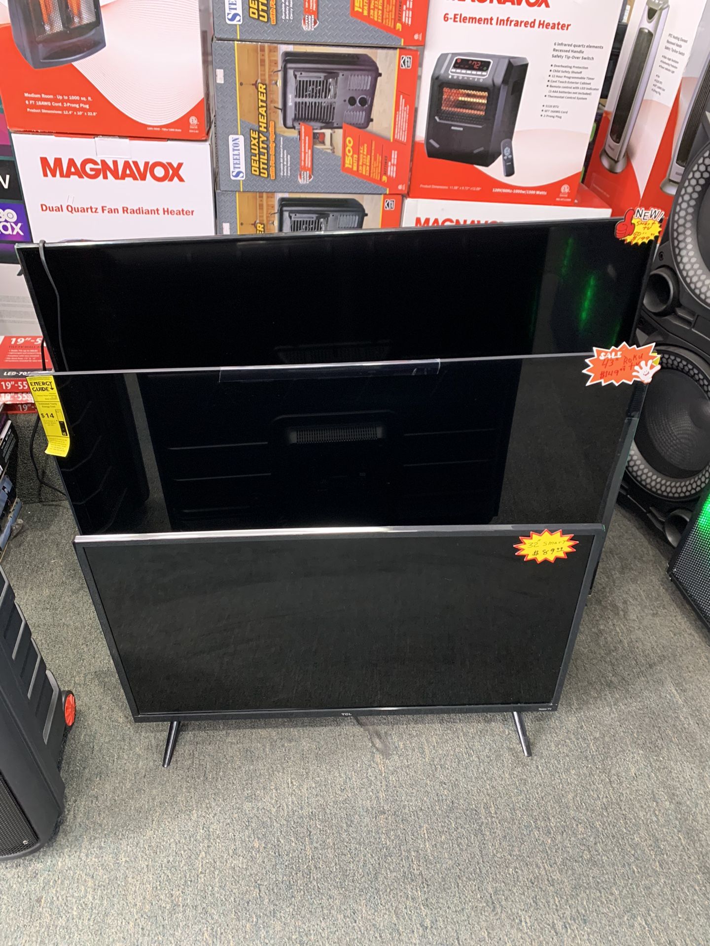 SPECIAL PRICE IN SMART TV THAT MUST GO NOW!!!!32” $79 -40 “ $149 -50” $189 today only 🥵🥵🥵🥵