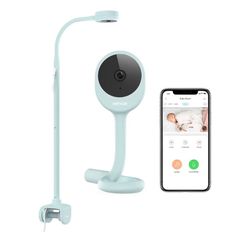 NETVUE Peekababy Baby Camera with Wireless Audio, Adjustable Crib Mount Monitor, Works via 2.4GHz Wi-Fi for Wide Coverage & Stable Connection, Smart A