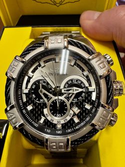 Invicta Men’s Chronograph Silver Watch New