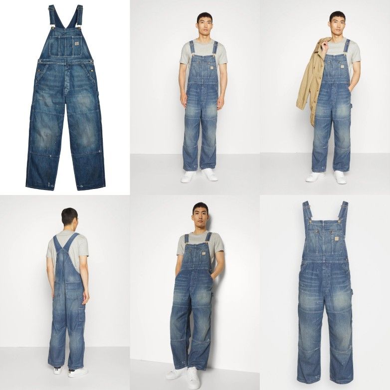 New Polo Country Ralph Lauren Men's Distressed Denim Overalls MSRP $298 XXL Brand New with Tags as pictured. The indigo blue distressed look and paint