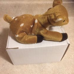 Ty Beanie Baby "Whisper" the Fawn Retired 1997 With Tag Error. Mint Condition!