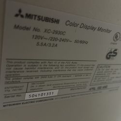 Mitsubishi XC-2930c PVM/BVM Serviced And Works Great