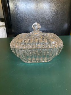 Vintage Crystal Bowl/Dish with Lid