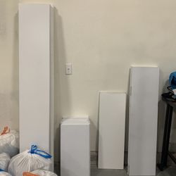 White Closet/Storage Shelves-Multiple Sizes. Good Condition 